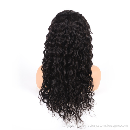Malaysian Water Wave Curly Large African American Cheap 13*6 Lace Front Wigs With Baby Hair